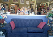 Glass display case of collectibles